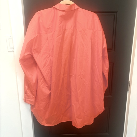 ❤️3/$30🩷Reitman’s XXL Buttoned-Down Poplin Shirt with Long Sleeves Orange - Picture 7 of 7